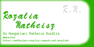 rozalia matheisz business card